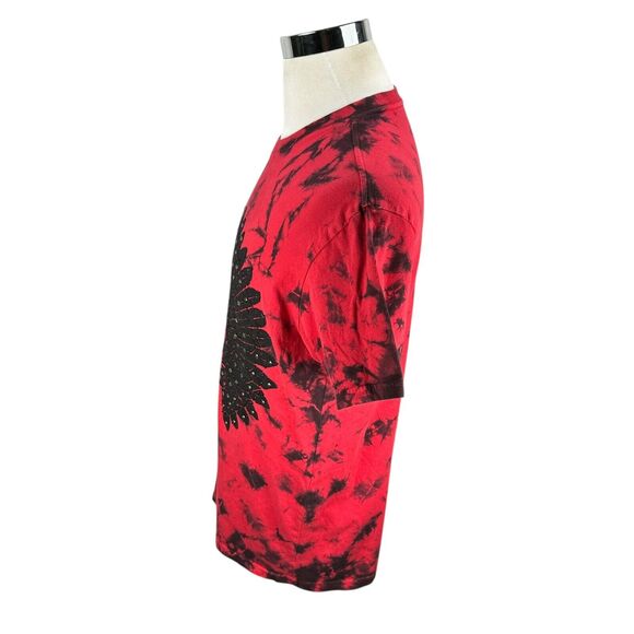 Affliction T-Shirt Men’s Medium Red Black Studded Indian Skull Short Sleeve Y2K - Picture 3 of 10